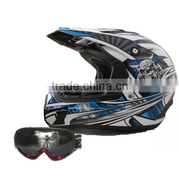 Popular dirt bike parts motorcycle safety helmet with goggles