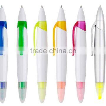 promotional creative 2 side plstic highlighter pen twist