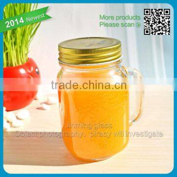 Large glass beverage drinkware canning jar wholesale glass beverage jar