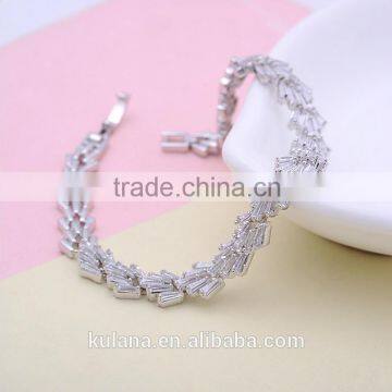 GSSL-3 Wholesale Fashion Hot Selling Brand Nails Rhodium Crystal Hipanema Bracelet