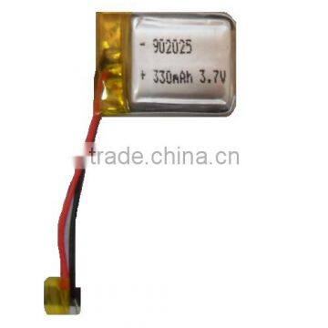 3.7v 320mah li-polymer battery / 902025 3.7v 330mah li polymer battery