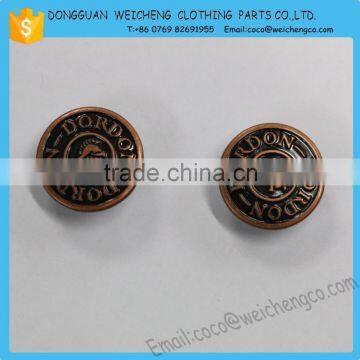 Antique Color Fashion Metal Jeans Button