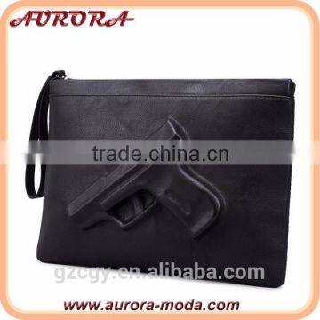 Hot-sale 3D pistol bag women clutch purse