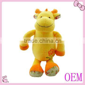 Soft cute mini cow stuffed baby toy