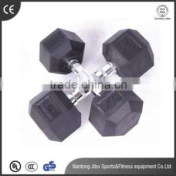 Free weight/rubber coated dumbbell