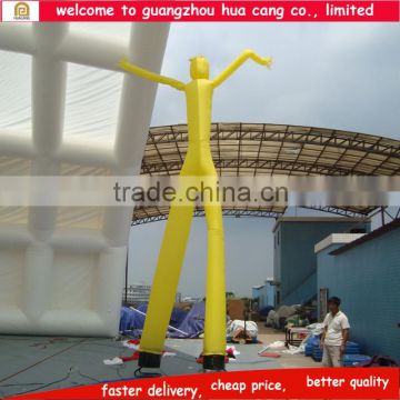 Outdoor yellow inflatable sky dancer blower , air dancer blower , inflatable sky dancing for promotion