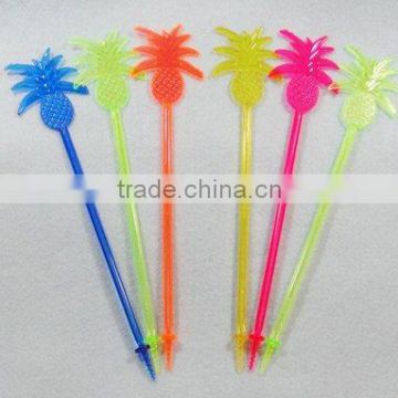 Sharp point pineapple swizzle stick / muddler / plastic sharp point pineapple stirrer / drink stirrer