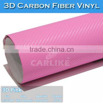 Easy Apply 1.52x30m High Polymer Carbon Fiber Car Wrapping Film photo-3