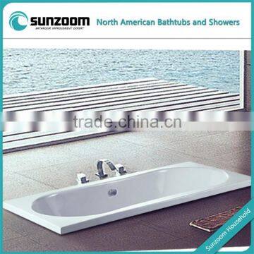 cUPC front skirt soaker tub,acrylic built-in bathtub,double slipper bathtub