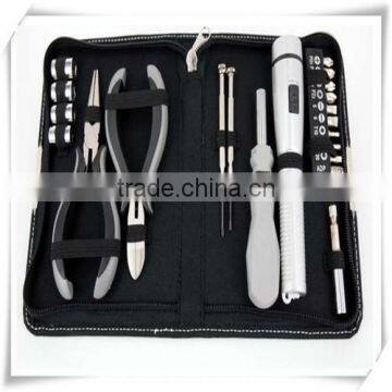 21PCS best-selling Household Mechanical Tool Kit mutifuctional tool set business promotional tool kit in leather case HW04021