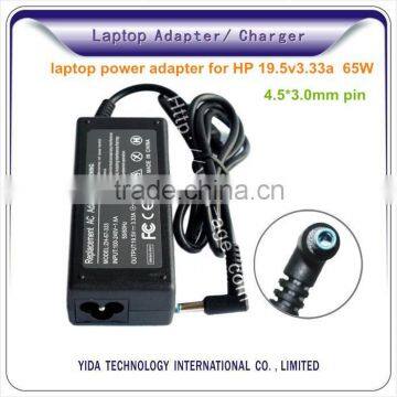 laptop power adapter for HP 19.5v3.33a 65W 4.5*3.0 mm pin