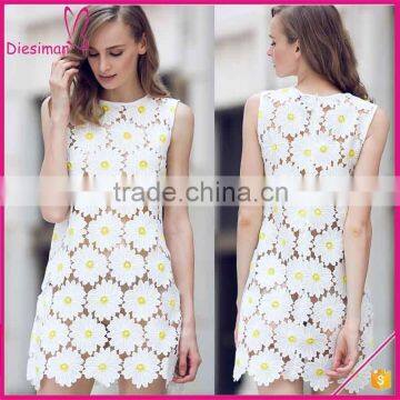 New Fashion Sleeveless Round Neck Floral Pattern Sundress Alibaba Dresses