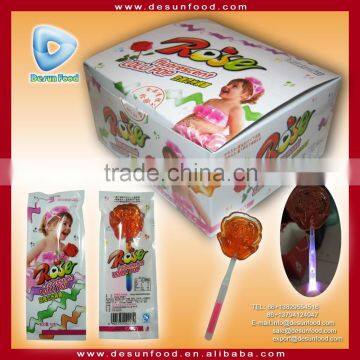 Rose fluorescent glow stick blink blink light up lollipop sweet