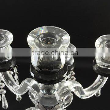 Factory Sale European Style Simple Design Crystal Candelabra Crystal Candleholder & Centerpiece for Wedding Event photo-2