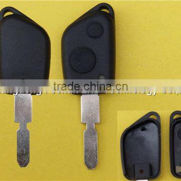 Plastic key fob case 406 2 buttons remote key shell no logo for Peugeot