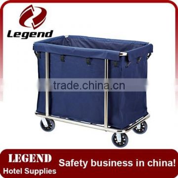 Stainless steel hotel housekeeping Laundry Linen Trolley