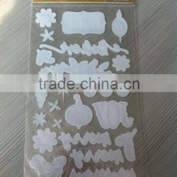 Merry Christmas Glitter Pvc Sticker,,transparent Pvc Sticker photo-2