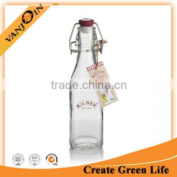 Clip Top 500ml Square Glass Bottle Wholesale