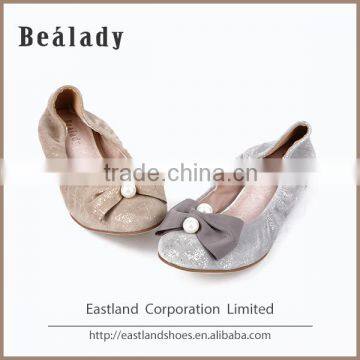 2016 Fashion Private Label Glitter Suede Leather Women Ballerinas Shoes photo-2