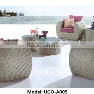 2015 popular modern garden outdoor furniture rattan sofa set