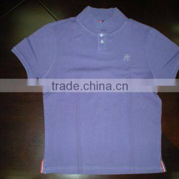 2015 Pure Cotton Garment Dye Polo Shirts With Garment Wash Result photo-5