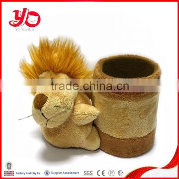 Cute plush contaier with lion,container toy, container for sale