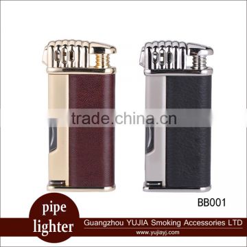 Oblique fire pipe lighter with pipe accessories