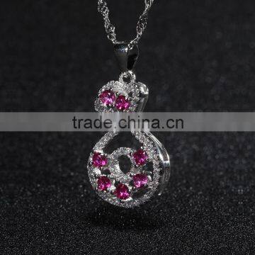Perfume Bottle Pendant Crystal Cubic Zirconia Setting Silver Wholesale Pendant Bulk Sale photo-5