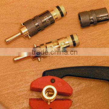 gold plating banana plug self locking type