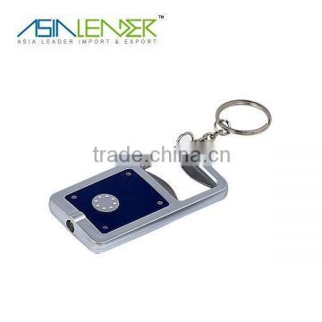 Pocket mini led keychain light with bottle opener