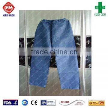 Disposable non woven surgical blue colonoscopy pants(hospital)