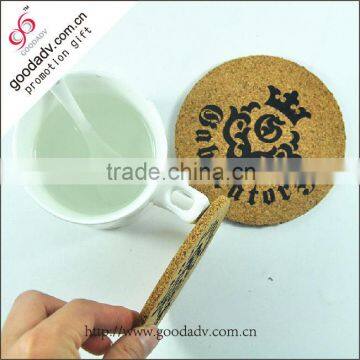 Wholesale custom promotional gifts Full Silk screen printing with logo square cork coasters