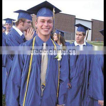 Graduation Cap and Gown Honor Cords Blue Polyester for children adult