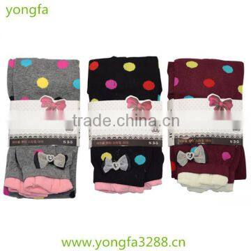 Dot and bow wholesale pantyhose for girls