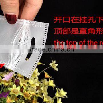 White Plastic Bag Nylon Cotton Zipper Pouch photo-5