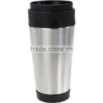 16 Oz. Stainless Steel Tumbler With Slide Action Lid And Plastic Inner Liner