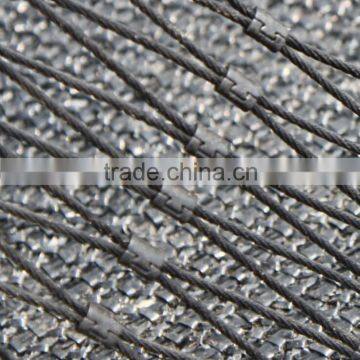 Stainless steel 316 wire rope ferrule mesh for animal enclosure