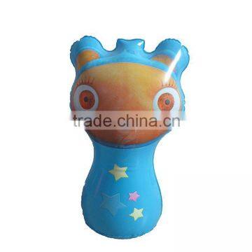 cute cartoon character shaped toy for kids,blue inflatable cartoon tumbler