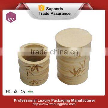 Handcraft Round Perfume Gift Boxes/ Custom Logo Wood Perfume Box Manufacturer China