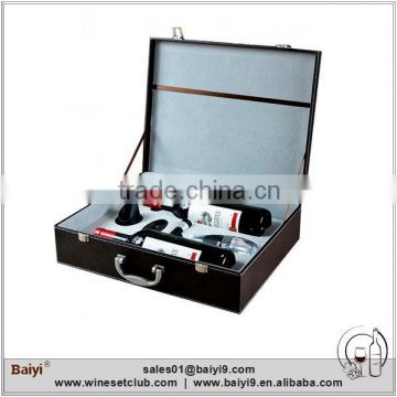 Deluxe Wine Box with Accessories Wine Gift Box Leather Wine Box