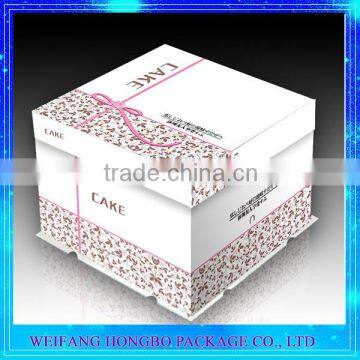 Customized Logo Paper Cake Box for Birthday Cake With Cord Handle photo-2