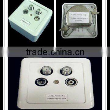 NEW DESIGN TV/FM/SAT CATV wall socket/wall outlet (RW003-4T.S)