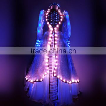 dmx girls party dresses, LED girl party wear western dress