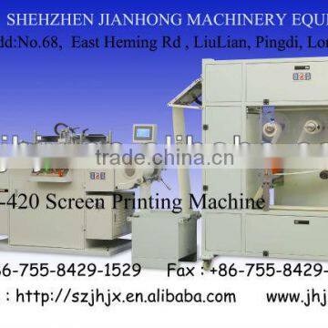 JH-420 CNC Roll-to-Roll silk Screen Printer, screen printing machine with width max 420mm