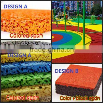 Colored epmd rubber granules/epdm chips for children playarea floor-g-y-150908