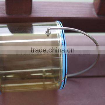 PVC Body 10.0*9.0 cm Round Shape With Handle and Lift-off Lid Tin Boxes Manufacturing photo-3