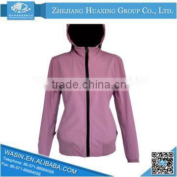 Continuing Hot New design Ladies Winter With Zippers softshell fabric