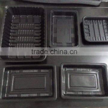 Different Size Black Microwaveable PP Blister Tray For Food