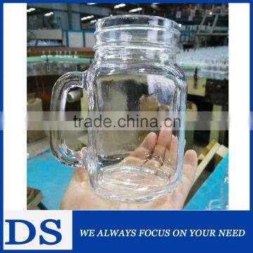 Glass Mason Jars With Straw /mason Jars With Lid and Handle/ Storage Glass Jars