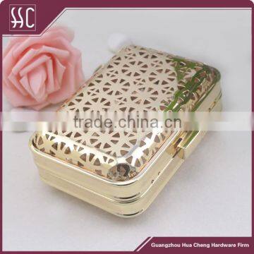 Flat Knob Shiny Gold Compact Frame Clutch Wallet Frame photo-2